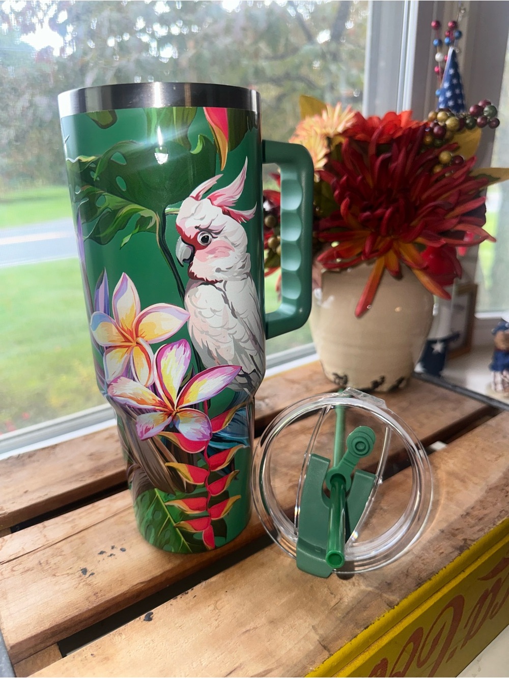 40oz. Cockatoo Stainless Steel Insulated Tumbler by Ashland ~ New - Picture 6 of 11